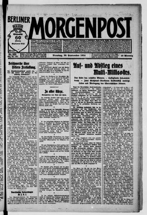 Berliner Morgenpost vom 30.09.1924