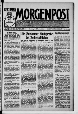 Berliner Morgenpost vom 07.10.1924