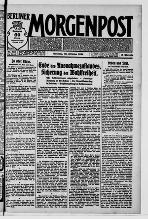 Berliner Morgenpost vom 26.10.1924