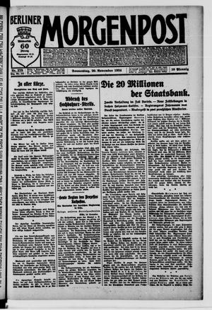 Berliner Morgenpost vom 20.11.1924
