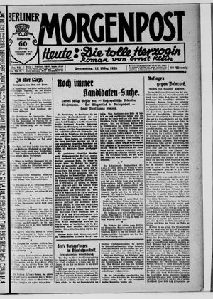 Berliner Morgenpost vom 12.03.1925