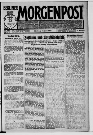 Berliner Morgenpost vom 17.06.1925