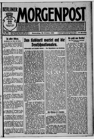 Berliner Morgenpost vom 22.10.1925