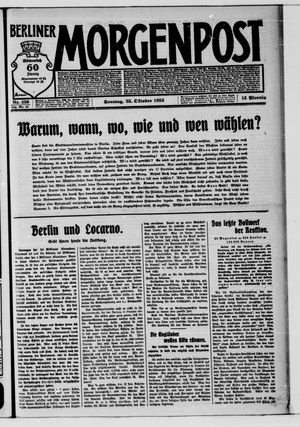 Berliner Morgenpost on Oct 25, 1925