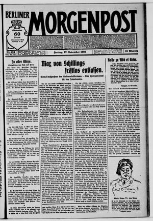 Berliner Morgenpost vom 27.11.1925