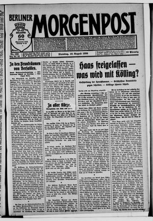Berliner Morgenpost vom 10.08.1926