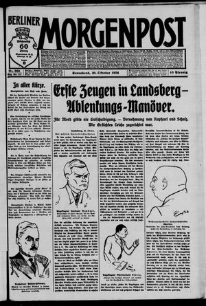 Berliner Morgenpost vom 30.10.1926
