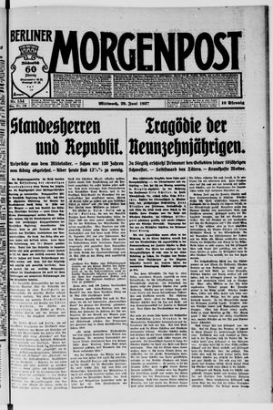 Berliner Morgenpost vom 29.06.1927