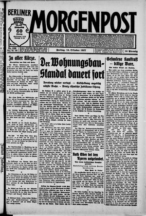 Berliner Morgenpost vom 14.10.1927