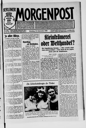 Berliner Morgenpost vom 10.09.1929