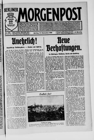Berliner Morgenpost vom 13.09.1929