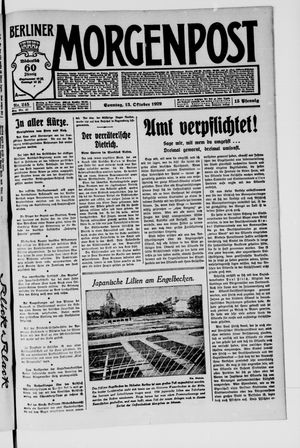 Berliner Morgenpost vom 13.10.1929