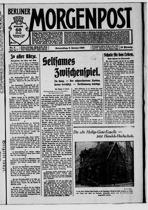 Berliner Morgenpost vom 09.01.1930