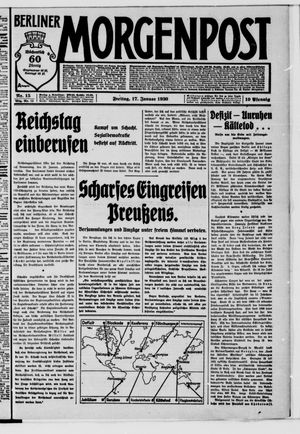 Berliner Morgenpost on Jan 17, 1930