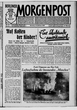 Berliner Morgenpost on Feb 16, 1930