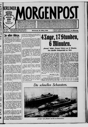 Berliner Morgenpost vom 26.03.1930