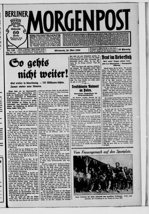 Berliner Morgenpost vom 28.05.1930