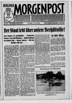 Berliner Morgenpost vom 03.06.1930