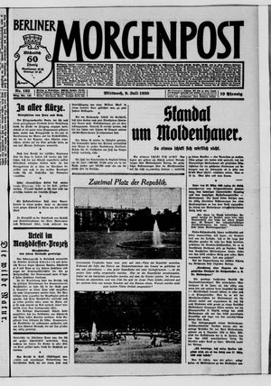 Berliner Morgenpost vom 09.07.1930