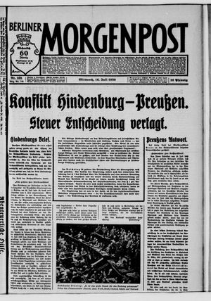 Berliner Morgenpost vom 16.07.1930