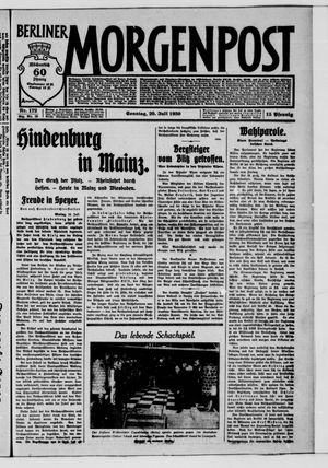 Berliner Morgenpost vom 20.07.1930