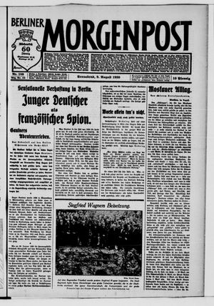 Berliner Morgenpost vom 09.08.1930
