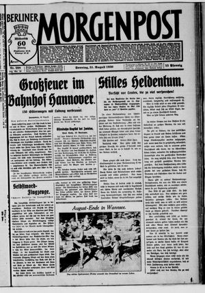 Berliner Morgenpost vom 31.08.1930