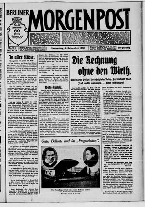 Berliner Morgenpost vom 04.09.1930