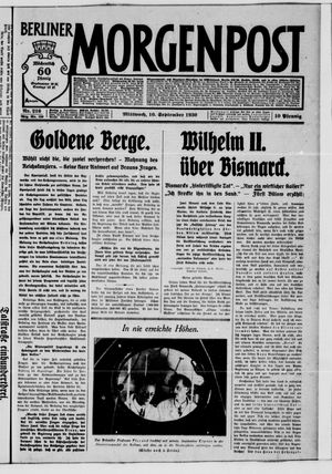 Berliner Morgenpost vom 10.09.1930