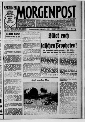 Berliner Morgenpost vom 11.09.1930