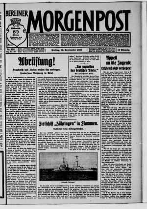 Berliner Morgenpost vom 12.09.1930