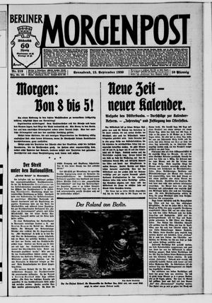 Berliner Morgenpost vom 13.09.1930