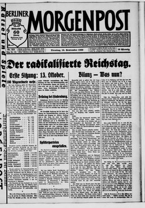 Berliner Morgenpost vom 16.09.1930