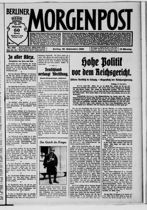 Berliner Morgenpost vom 26.09.1930