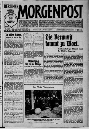 Berliner Morgenpost vom 04.10.1930