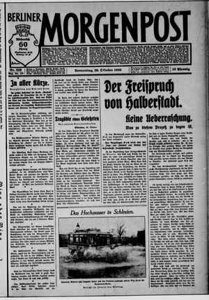 Berliner Morgenpost vom 30.10.1930
