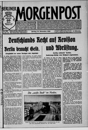 Berliner Morgenpost vom 21.11.1930