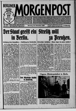 Berliner Morgenpost vom 23.11.1930