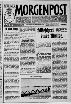 Berliner Morgenpost vom 27.11.1930