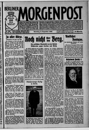 Berliner Morgenpost vom 09.12.1930