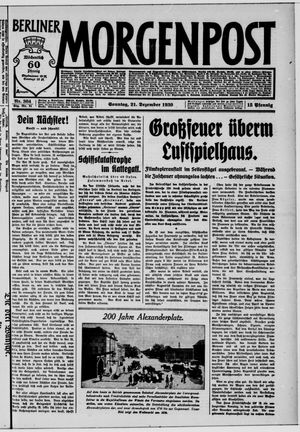 Berliner Morgenpost vom 21.12.1930