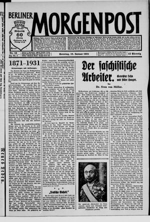 Berliner Morgenpost on Jan 18, 1931