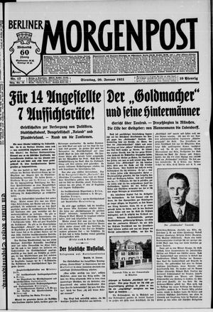 Berliner Morgenpost on Jan 20, 1931