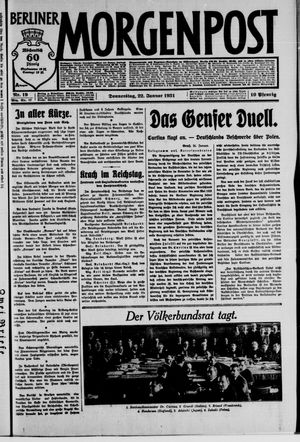 Berliner Morgenpost vom 22.01.1931