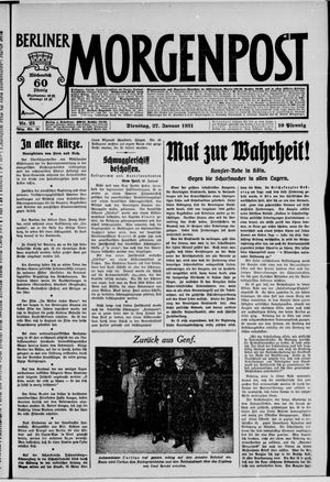 Berliner Morgenpost on Jan 27, 1931