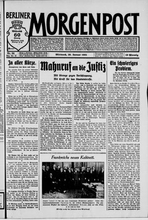 Berliner Morgenpost vom 28.01.1931