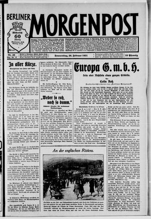 Berliner Morgenpost on Feb 26, 1931