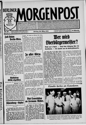 Berliner Morgenpost vom 20.03.1931