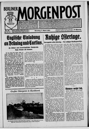 Berliner Morgenpost on Apr 7, 1931