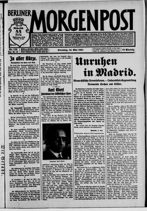 Berliner Morgenpost vom 12.05.1931